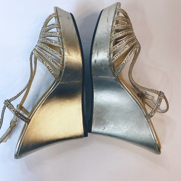 Caparros Bristol Gold OpenToe Wedge Heel - Picture 9 of 16